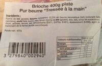 Brioche plate pur beurre "Tressée à la main"