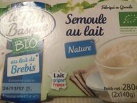 Semoule au lait Nature Bio
