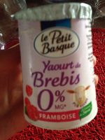 Le Petit Basque Yaourt de brebis 0% framboise les 2 pots de 125 g