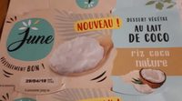 Dessert végétal au lait de coco – riz coco nature