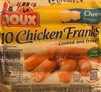 Doux 10 chiken franks cheese
