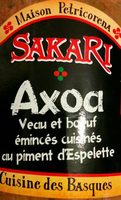 Axoa veau et bœuf émincés cuisinés au piment d'Espelette