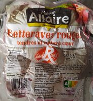Betteraves rondes Label Rouge sous vide