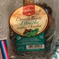Croustillants menthe enrobage chocolat
