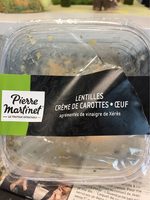 Lentilles crème de carottes oeufs