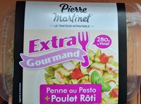 Penne au pesto poulet roti