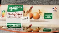 Oeufs frais poules élevées au sol 12 oeufs