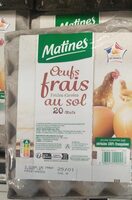 Oeufs frais au sol poules élevées