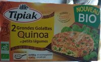 2 grandes galettes quinoa et petits legumes
