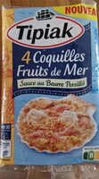 Coquilles fruits de mer sauce au beurre persillé