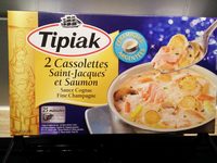 Cassolettes de saumon et St Jacques sauce fine champagne