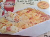 Gratin de chou-fleur au jambon
