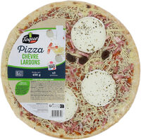 Pizza chevre lardons 450g