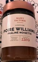 Confiture poire williams praliné noisette