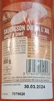 Saucisson cuit à l'ail goût fumé
