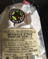 Meringue Striée Parfum Vanille