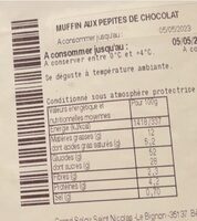 Muffin aux pepites de chocolat