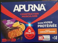 Apurna Barre Hyperproteinee Chocolat-orange X3