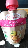 Purée de pommes, bananes et jus d'orange bio