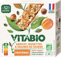 Barre d’avoine, abricot, noisettes & graines de courge