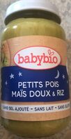 200G Petit Pot Bebe Menu Soir petits pois mais riz