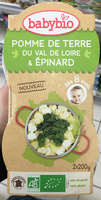 Pomme de terre du Val de Loire & épinard