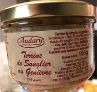 Terrine De Sanglier au genièvre