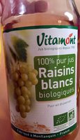 100% pur jus raisins blanc biologiques