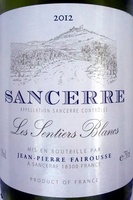 Sancerre Les Sentiers Blancs 2012