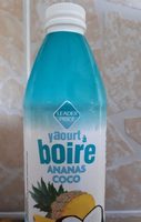 Yaourt à boire pulpe ananas coco