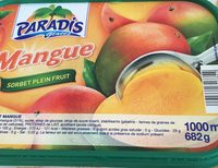 Mangue sorbet plein fruit