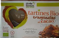 Tartines bio craquantes au cacao