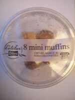 Mini muffins chèvre, basilic & tomates confites