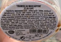 Tiramisu au mascarpone et au café