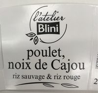 Poulet noix de cajou - Riz sauvage et riz rouge