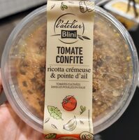 Tomate confite, ricotta crémeuse & pointe d'ail