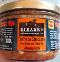 Terrine de campagne pur porc au piment béarnais fumé