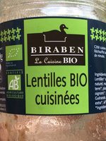 Lentilles BIO cuisinées