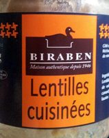 Lentilles cuisinées