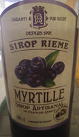 Rieme sirop de myrtille