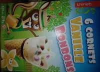 Cornets vanille bonbons.