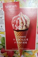 Cornets vanille-fraise