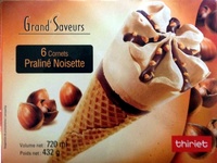 6 cornets praliné noisette