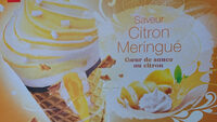 Cornets Exalto saveur citron meringué coeur de sauce citron