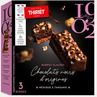 3 Barres glacées chocolats noirs d'origine