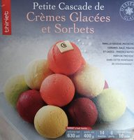 Petite cascade de crèmes glacées et sorbets