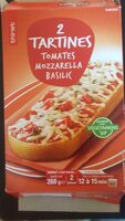 2 Tartines mozzarella basilic