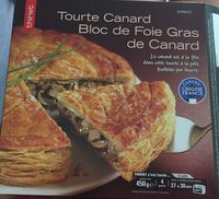 Tourte Canard, Bloc de Foie Gras de Canard
