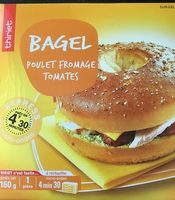 Bagel poulet fromage tomates