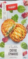 2 feuilletés chèvre épinards